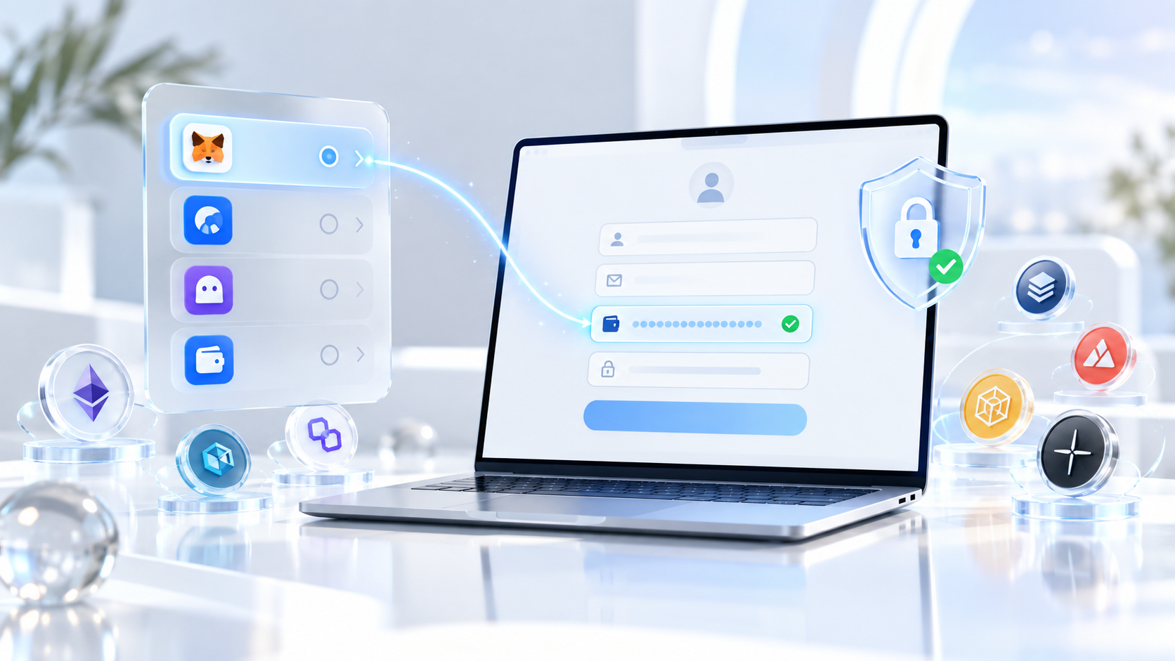 กระเป๋า Web3 และเครือข่าย Blockchain ในสตูดิโอสว่างของ apeBTC
