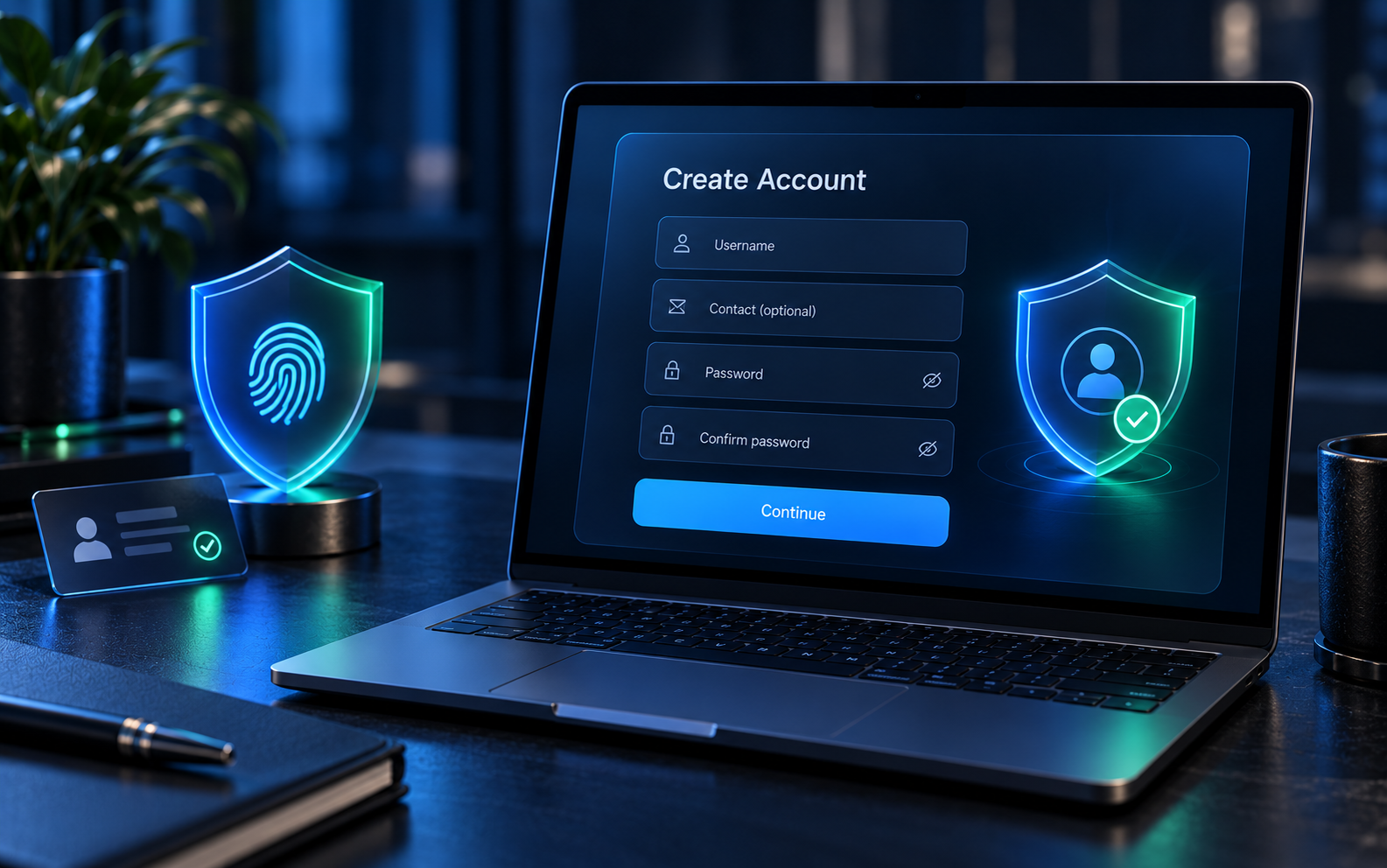 ภาพประกอบการสร้างบัญชี Fund ใน Dark Mode